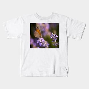 Honeybee on a lavender flower Kids T-Shirt